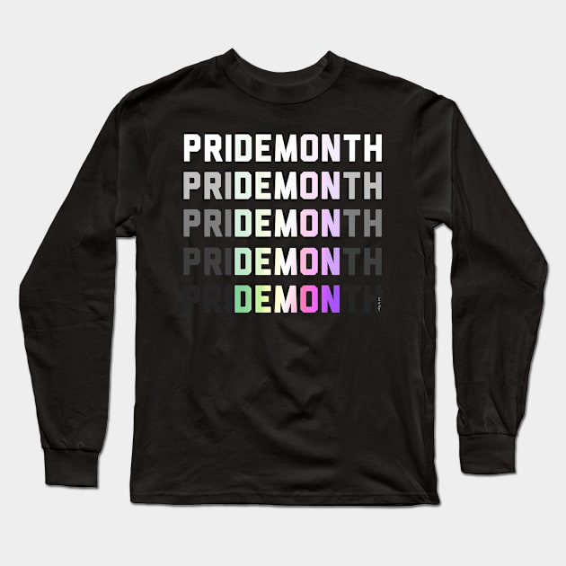 PriDEMONth Genderfae Long Sleeve T-Shirt by Art by Veya